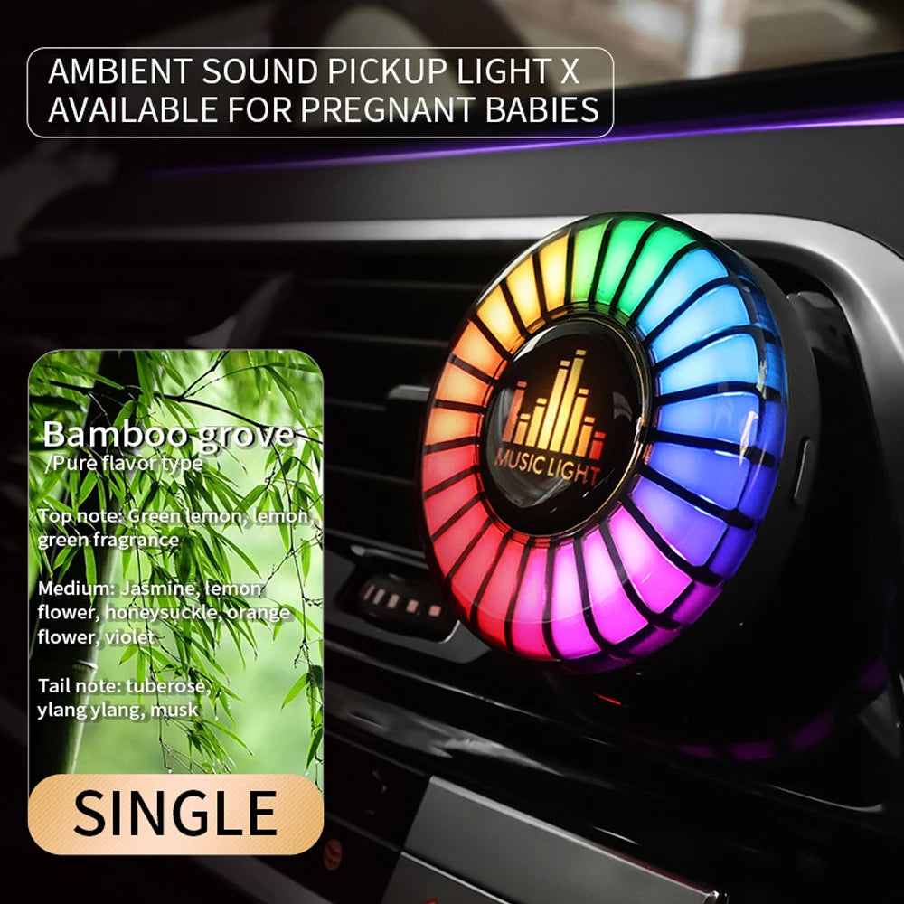 Désodorisant LED rythmique avec synchronisation musicale pour voiture
